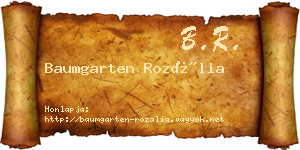 Baumgarten Rozália névjegykártya