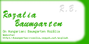 rozalia baumgarten business card